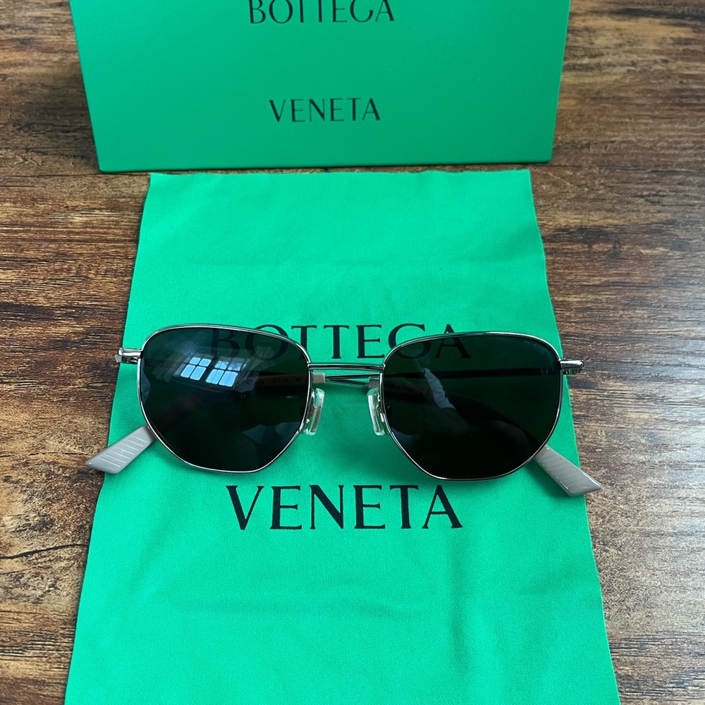 Bottega Veneta Black Aviator Sunglasses